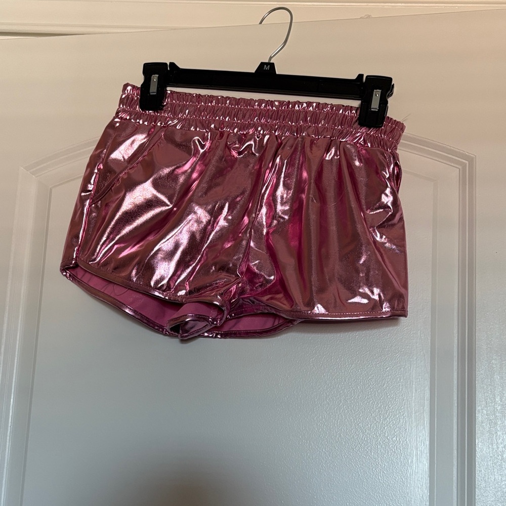 Amazon Metallic Pink Women's Athletic Shorts